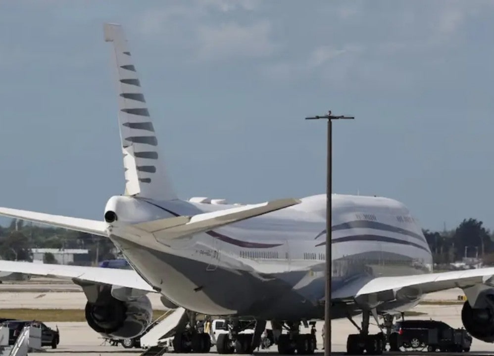 Snapshot picture of Qatar Jet given to the United States